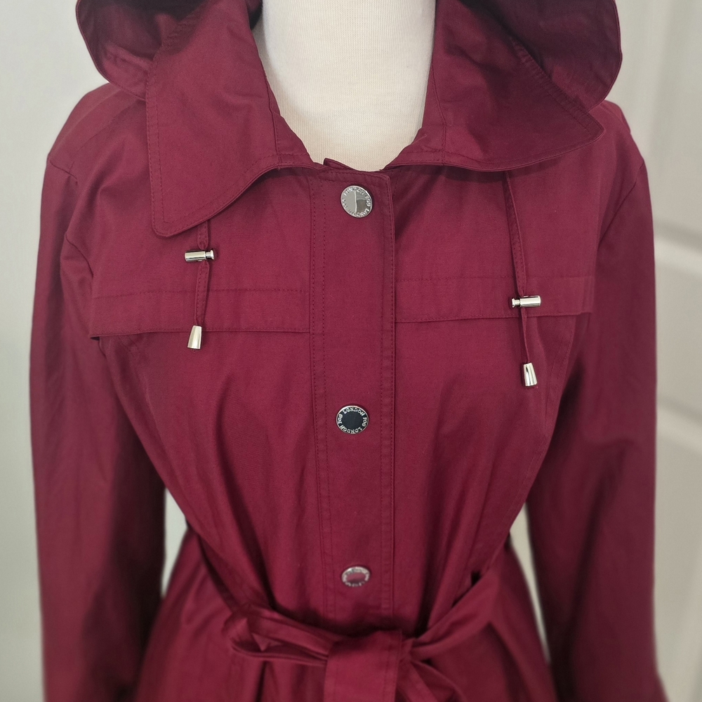 Lot 2 London Fog Womens Trench Coat Red & Blue XL A1-1015
